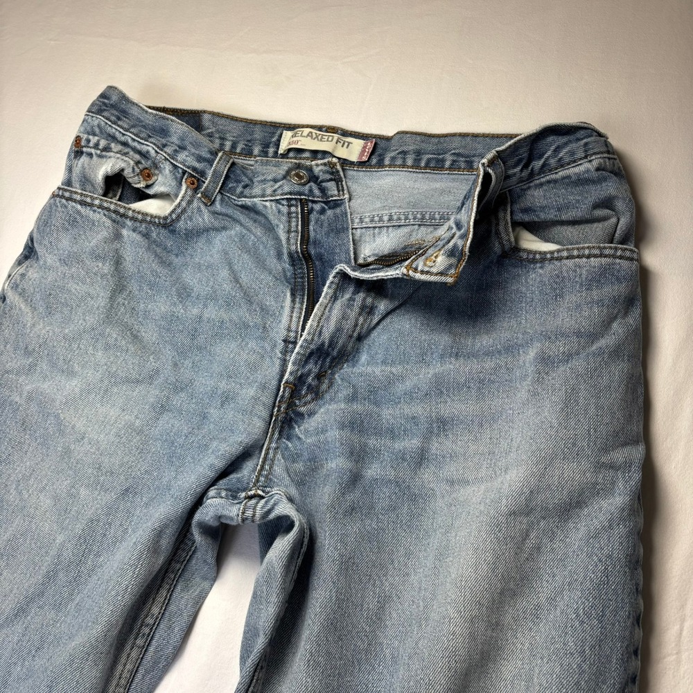 VTG Levi's 550 Jeans Mens 36x29 Blue Relaxed Fit Light Wash Denim Faded Loose